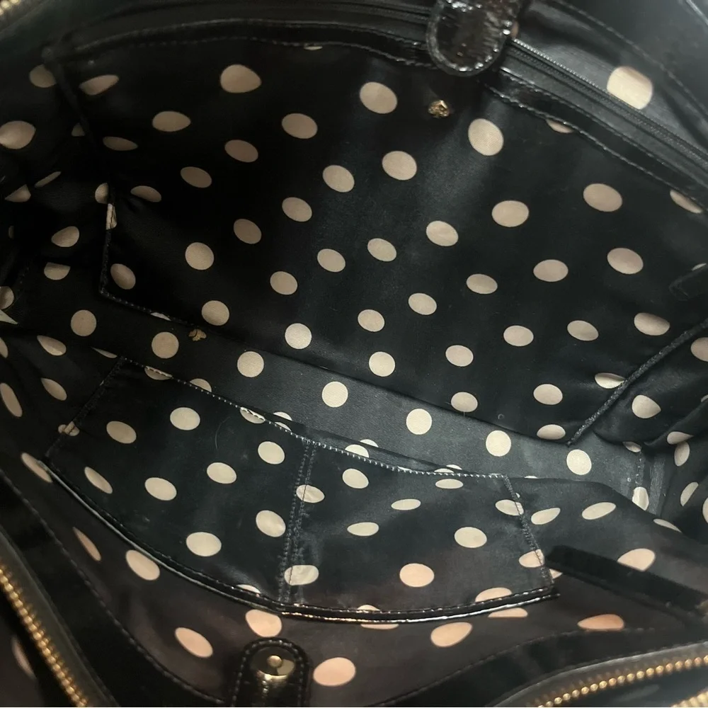 Kate Spade Shiny Black Tote Bag